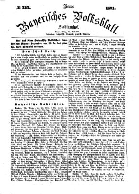 Neues bayerisches Volksblatt Donnerstag 23. November 1871