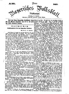 Neues bayerisches Volksblatt Dienstag 28. November 1871