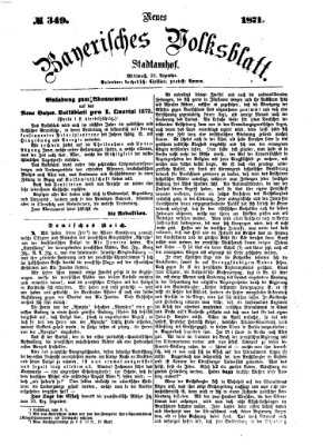 Neues bayerisches Volksblatt Mittwoch 20. Dezember 1871