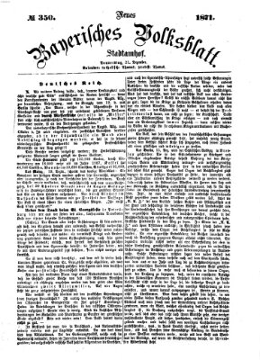 Neues bayerisches Volksblatt Donnerstag 21. Dezember 1871