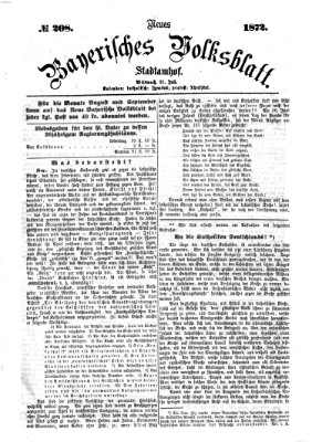 Neues bayerisches Volksblatt Mittwoch 31. Juli 1872