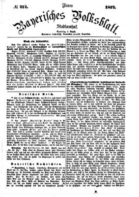 Neues bayerisches Volksblatt Sonntag 4. August 1872