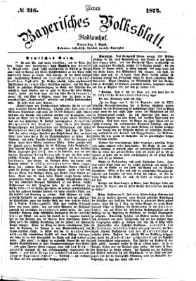 Neues bayerisches Volksblatt Donnerstag 8. August 1872