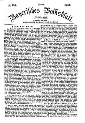 Neues bayerisches Volksblatt Donnerstag 15. August 1872