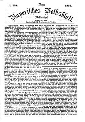 Neues bayerisches Volksblatt Dienstag 20. August 1872