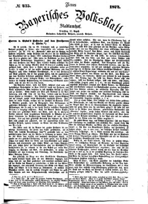 Neues bayerisches Volksblatt Dienstag 27. August 1872