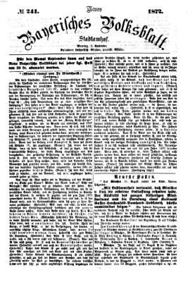 Neues bayerisches Volksblatt Montag 2. September 1872