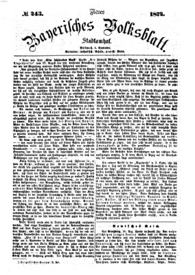 Neues bayerisches Volksblatt Mittwoch 4. September 1872