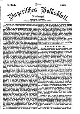 Neues bayerisches Volksblatt Donnerstag 5. September 1872