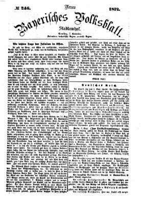 Neues bayerisches Volksblatt Samstag 7. September 1872