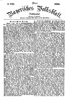 Neues bayerisches Volksblatt Sonntag 8. September 1872