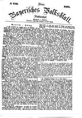 Neues bayerisches Volksblatt Mittwoch 11. September 1872