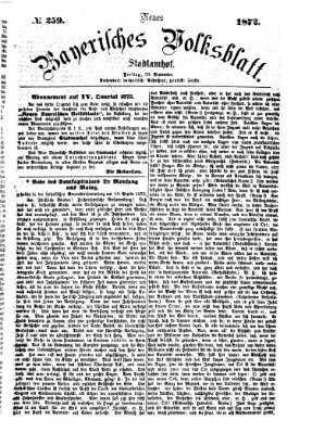 Neues bayerisches Volksblatt Freitag 20. September 1872