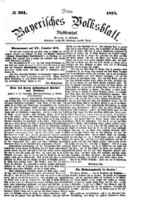 Neues bayerisches Volksblatt Sonntag 22. September 1872