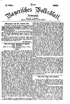 Neues bayerisches Volksblatt Mittwoch 25. September 1872