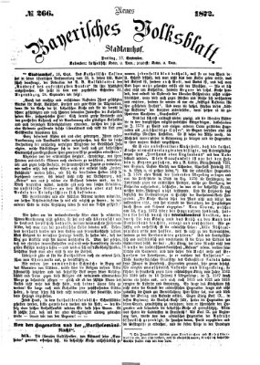 Neues bayerisches Volksblatt Freitag 27. September 1872