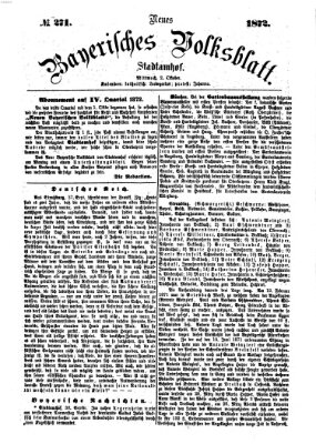 Neues bayerisches Volksblatt Mittwoch 2. Oktober 1872