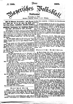 Neues bayerisches Volksblatt Donnerstag 31. Oktober 1872