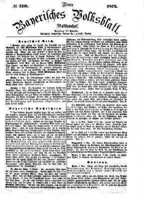 Neues bayerisches Volksblatt Sonntag 10. November 1872