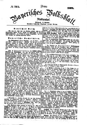 Neues bayerisches Volksblatt Mittwoch 13. November 1872