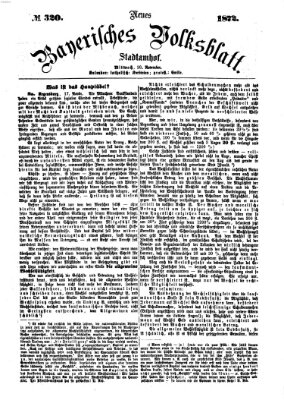 Neues bayerisches Volksblatt Mittwoch 20. November 1872