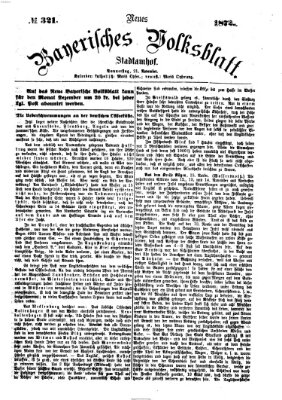 Neues bayerisches Volksblatt Donnerstag 21. November 1872