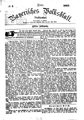 Neues bayerisches Volksblatt Donnerstag 2. Januar 1873