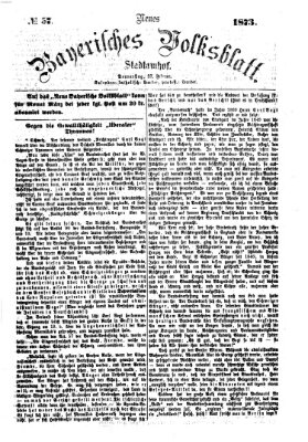 Neues bayerisches Volksblatt Donnerstag 27. Februar 1873