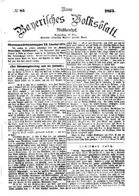 Neues bayerisches Volksblatt Donnerstag 27. März 1873