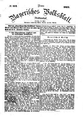 Neues bayerisches Volksblatt Freitag 25. April 1873