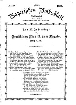 Neues bayerisches Volksblatt Sonntag 15. Juni 1873