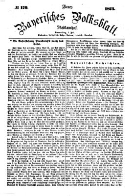 Neues bayerisches Volksblatt Donnerstag 3. Juli 1873