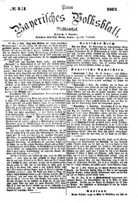 Neues bayerisches Volksblatt Mittwoch 3. September 1873