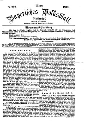 Neues bayerisches Volksblatt Mittwoch 24. September 1873