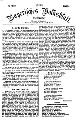 Neues bayerisches Volksblatt Montag 29. September 1873