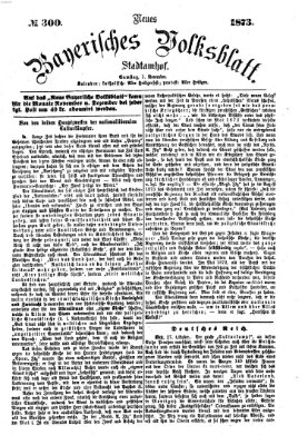 Neues bayerisches Volksblatt Samstag 1. November 1873