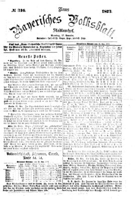 Neues bayerisches Volksblatt Montag 17. November 1873