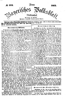 Neues bayerisches Volksblatt Sonntag 23. November 1873