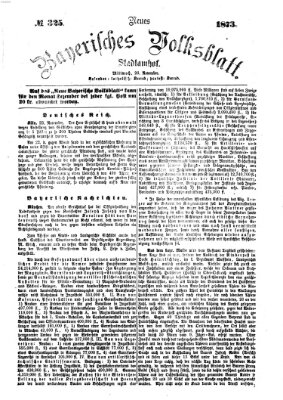 Neues bayerisches Volksblatt Mittwoch 26. November 1873