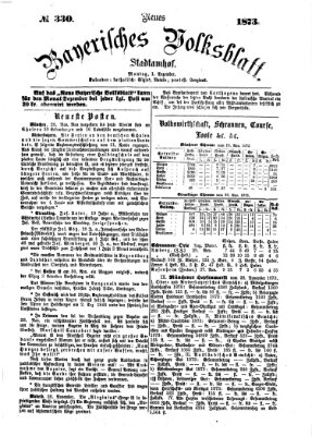 Neues bayerisches Volksblatt Montag 1. Dezember 1873