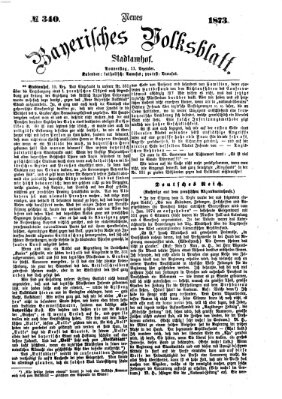 Neues bayerisches Volksblatt Donnerstag 11. Dezember 1873