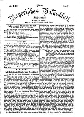 Neues bayerisches Volksblatt Samstag 20. Dezember 1873