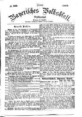 Neues bayerisches Volksblatt Montag 29. Dezember 1873