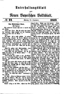 Neues bayerisches Volksblatt. Unterhaltungsblatt (Neues bayerisches Volksblatt) Montag 23. September 1872