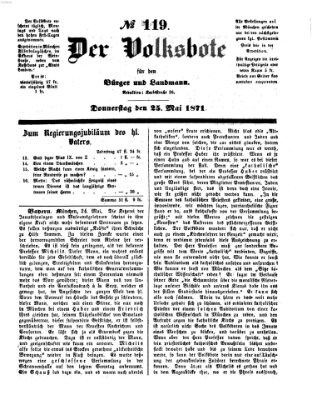 Der Volksbote für den Bürger und Landmann Donnerstag 25. Mai 1871