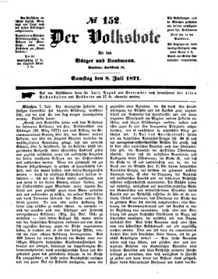 Der Volksbote für den Bürger und Landmann Samstag 8. Juli 1871