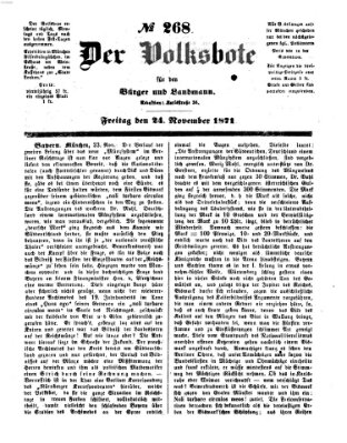 Der Volksbote für den Bürger und Landmann Freitag 24. November 1871