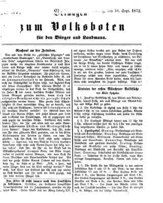 Der Volksbote für den Bürger und Landmann Montag 16. September 1872