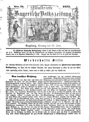 Illustrirte bayerische Volkszeitung Sonntag 23. Juni 1872