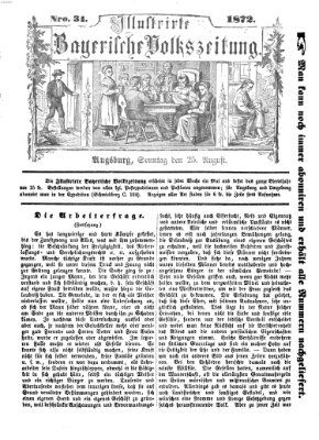 Illustrirte bayerische Volkszeitung Sonntag 25. August 1872